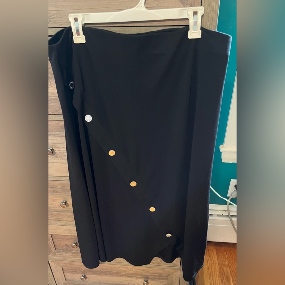 Calvin Klein Button Detail Midi Skirt